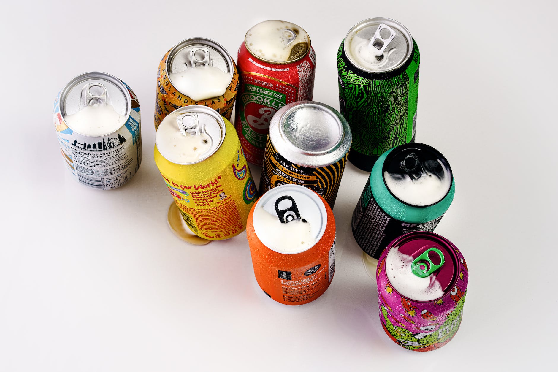 photo of soda cans